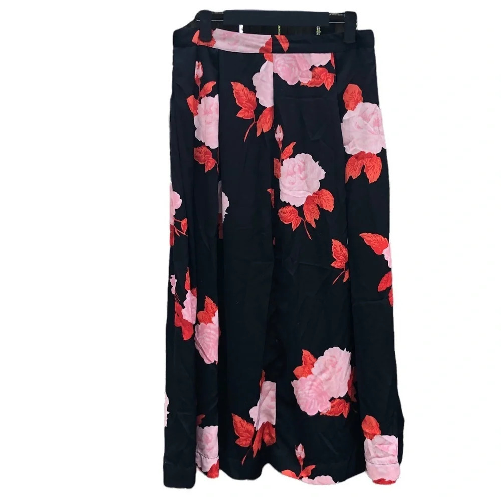 WHO WHAT WEAR FLORAL MIDI SKIRT